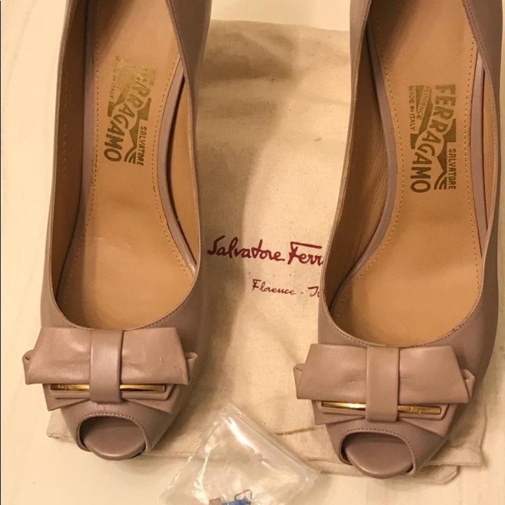 Salvatore Ferragamo peeptoe shoes